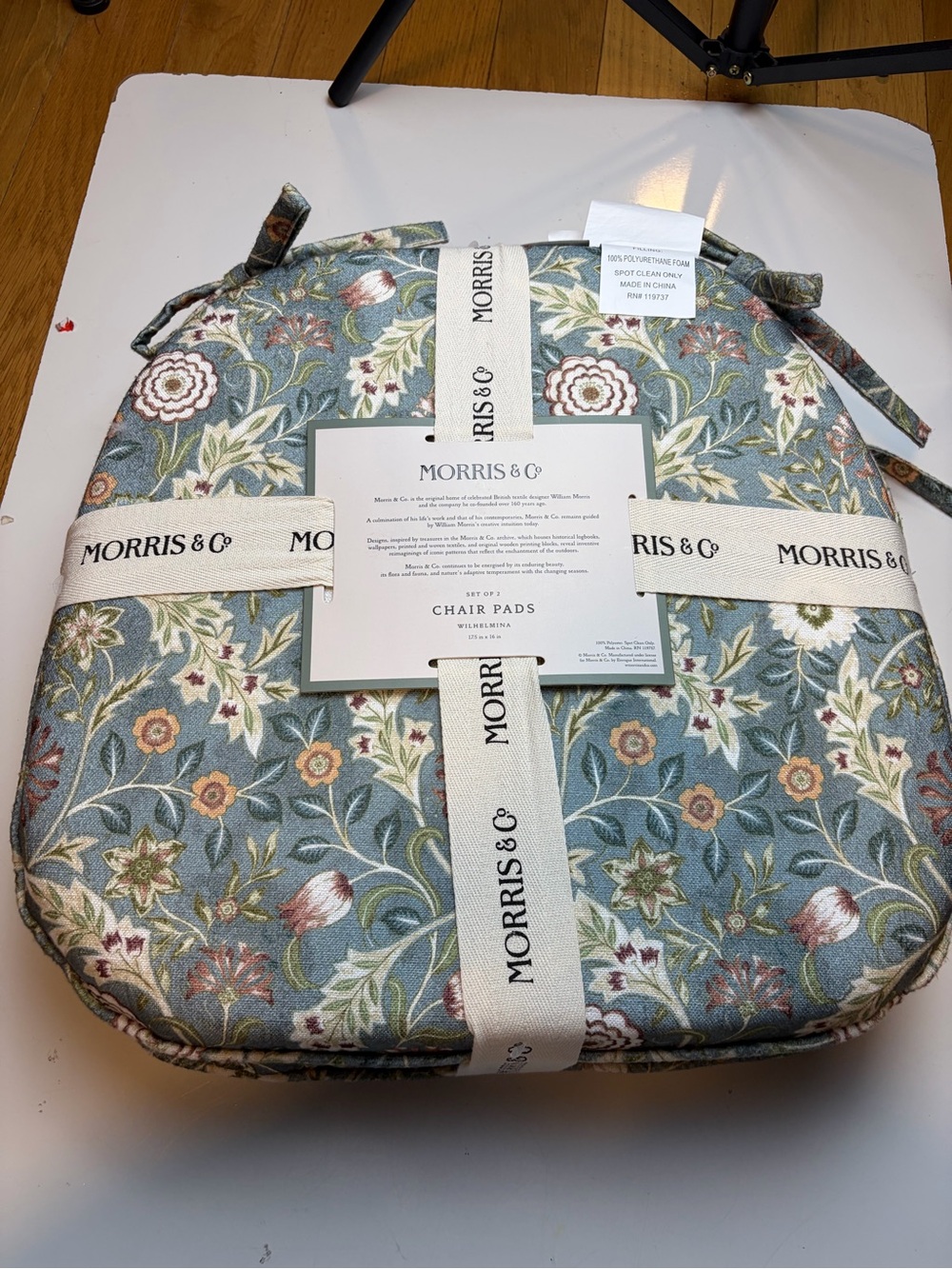 Morris & Co Wilhelmina set of 2 chair pads